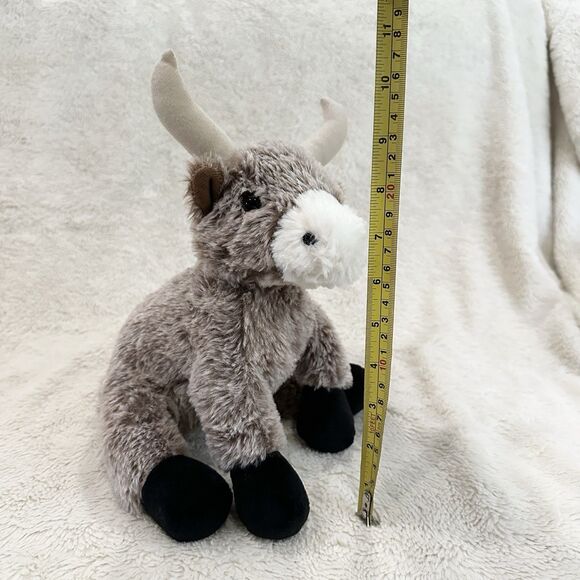 Unipak Longhorn Cow Brown Black 10” Stuffed Animal Toy Beanbag - Picture 6 of 6